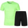 Fashion Jogging Mesh Set Running Training Sports Casual Shorts T-shirt 2-piece