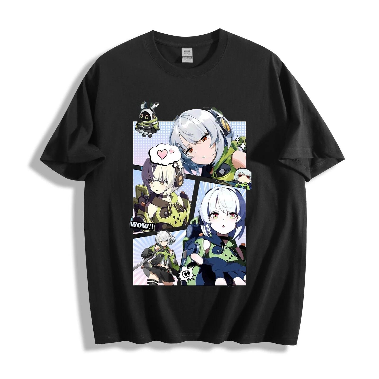 Zenless Zone Zero Anby Comic Collage T - Shirt | Anime Game Character Tee XXXXL
