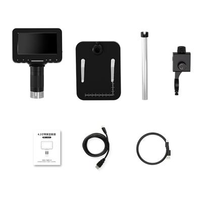 4.3In Screen Digital Microscope 1-1000X Magnification Zoom PC View Coin Microscope Magnifier with 8 Adjustable LED Light