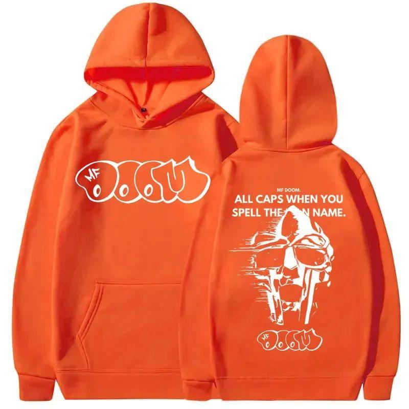Rapper Mf Doom Madlib Madvillain Metal Mask Graphic Hoodie Harajuku Hoodie Men Vintage Sweatshirts Streetwear Y2K Regular Fit