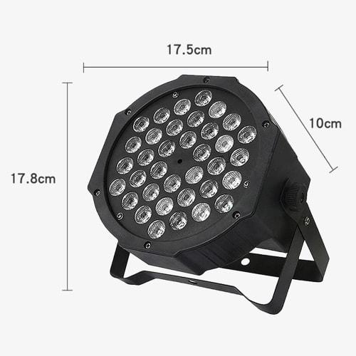 Hosioe 36 LED Stage Light, 7 Modes, 36W, Remote Control, Sound Activated, Auto Play, Upright Par Light for Weddings, Birthdays, Christmas, Holidays, M