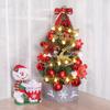 Desktop Non-Shedding Gold & Red Mini Christmas Tree Ornament Set
