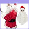 Christmas Santa Wig And Beard Set For Men With Long White Hair For Holiday Party Costumes