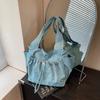 Japanese Niche Pleated Tote Bag Women's Large-capacity 2026 Summer New Fashion Simple Casual Commuter Shoulder Bag