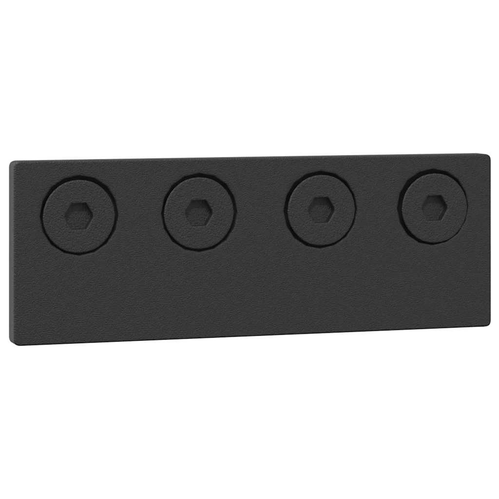 Sliding Door Hardware Set 366 cm Steel Black