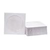 100Pcs 8cm VCD Disc Paper Sleeves Envelopes Storage Clear Window Case Flap White Folded Paper Bag for Home Office Use