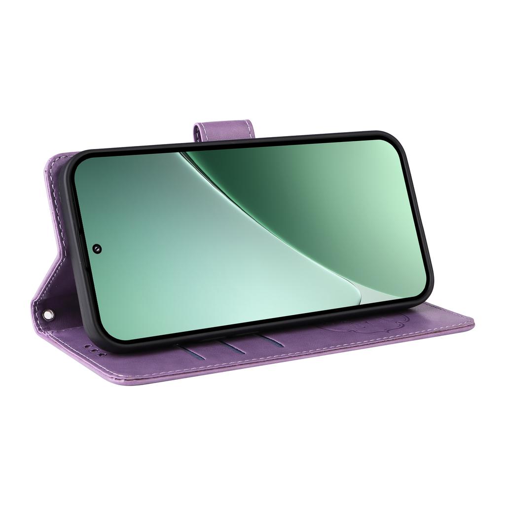 For Xiaomi 15 Pro Leather Case Butterfly Floral Imprint Wallet Stand Cover