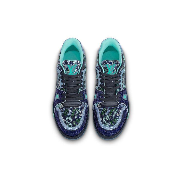 Louis Vuitton Lv Trainer Marine Navy Blue Crystal 1AARGM