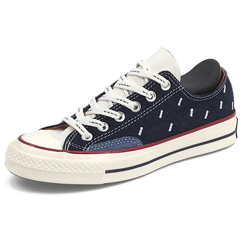 Converse 1970s Chuck Taylor All Star 70 Low Denim Stitching Low-Top Canvas Shoes Unisex Light Blue & White