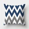Sofa Cushion Pillow Home Decor Pillowcase Geometric  Cover Blue Grey  Decoration