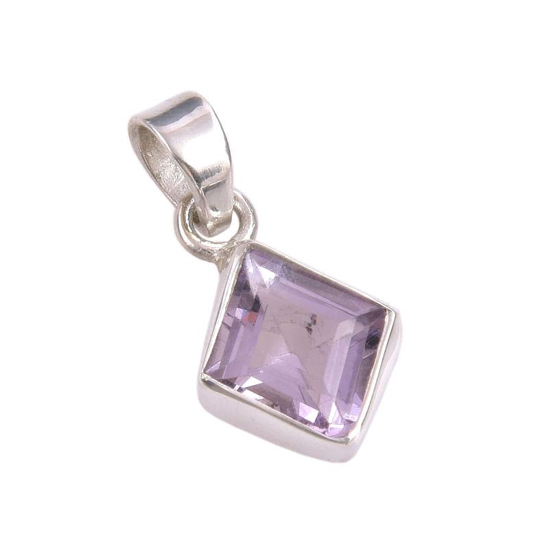 Natural Pink Amethyst Gemstone 925 Solid Sterling Silver Jewelry Pendant 1" u1A13