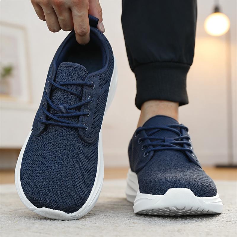 Casual Walking Mesh Sneakers Men Breathable Lightweight Lace Up Shoes Comfortable Soft Sole Non-Slip Shoes For Men Women Outdoor