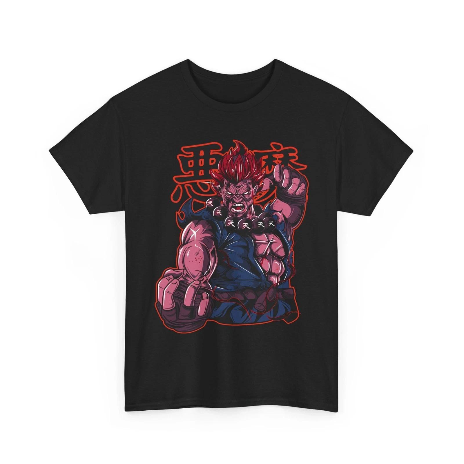Akuma Gouki T-shirt, Karate Tee, Street Fighter Shirt, Video Game Graphic Tee S