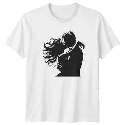 RoUnisextic Couple Silhouette Unisex Graphic Tee Unisexs Unisexs TShirt