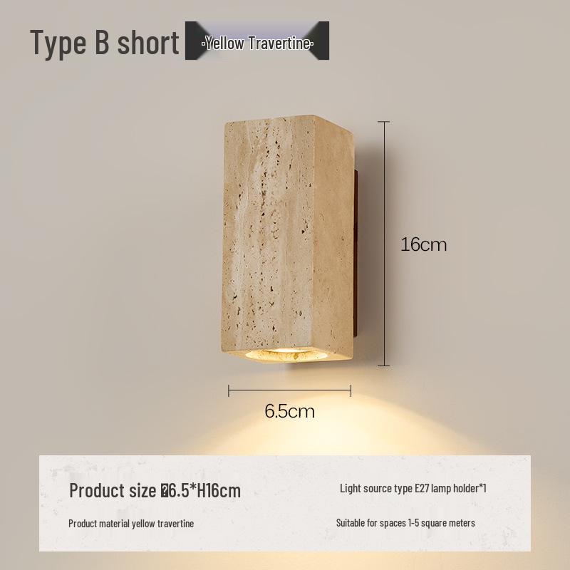 Wabi-Sabi Style Japanese Walnut Wall Lamp for Living Room, Bedroom, Hotel Entrance, or Corridor.