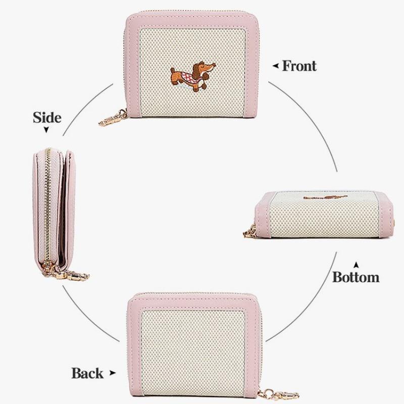 Small Women's Wallet Short New Wallet Female Large Capacity Puppy Wallet Student Female