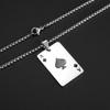 Accessories Fashion Trend Simple Playing Card Jewelry Pendant Necklace