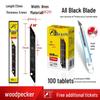 Woodpecker 9mm Craft Knife: 30-Degree Pointed Blade for Film & Wallpaper.