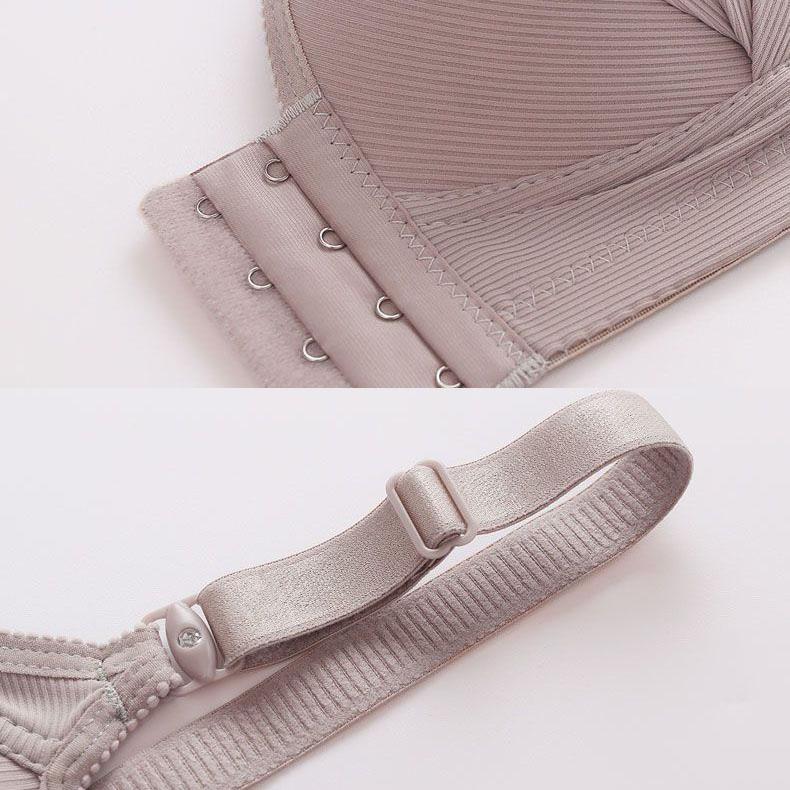 BH Foran Lukking Trådløs Dame Samlet Uten Stålring Ensfarget Undertøy Push Up Bralette Sexy Lingeri Pluss Størrelse BH