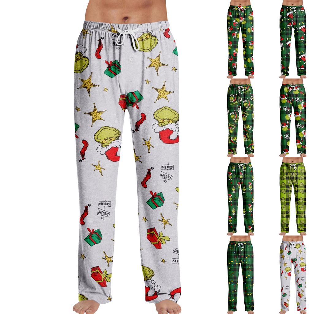 Пижамные брюки Домашняя одежда Повседневные Брюки на кулиске с эластичной талией Удобные Прямые Брюки для йоги Свободные