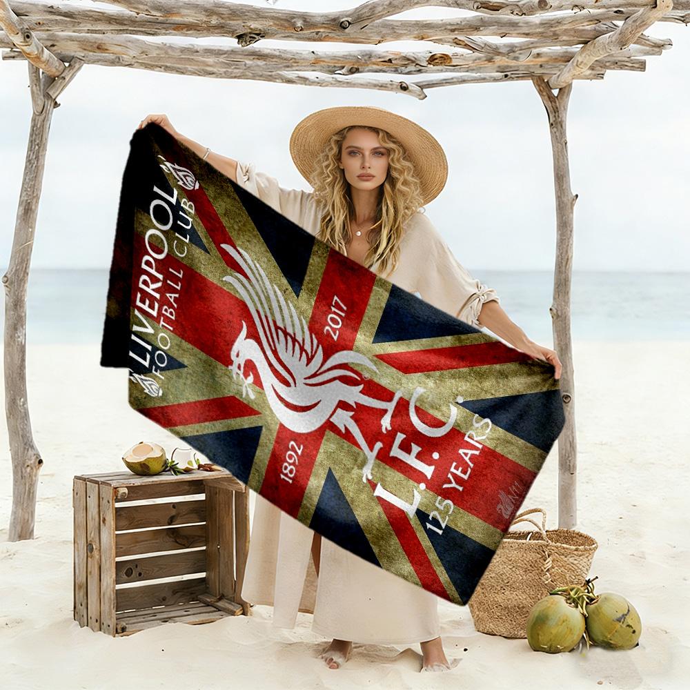 Liverpool Beach Towel High Absorbency Quick-Dry Comfortable Lightweight for Traveling Yoga Camping and Swimming