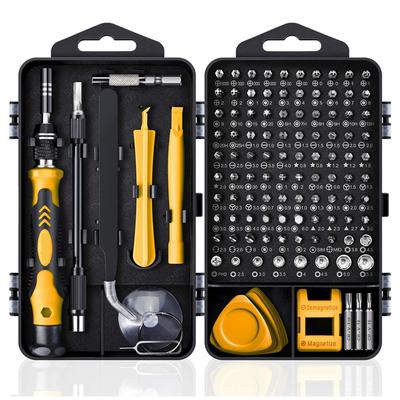 Kit de réparation d'ordinateur, kit de tournevis magnétique pour ordinateur portable 122 en 1, jeu de tournevis de précision, jeu de petits tournevis à percussion avec étui