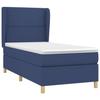 3128419 vidaXL Lit à sommier tapissier avec matelas Bleu 90x200 cm Tissu