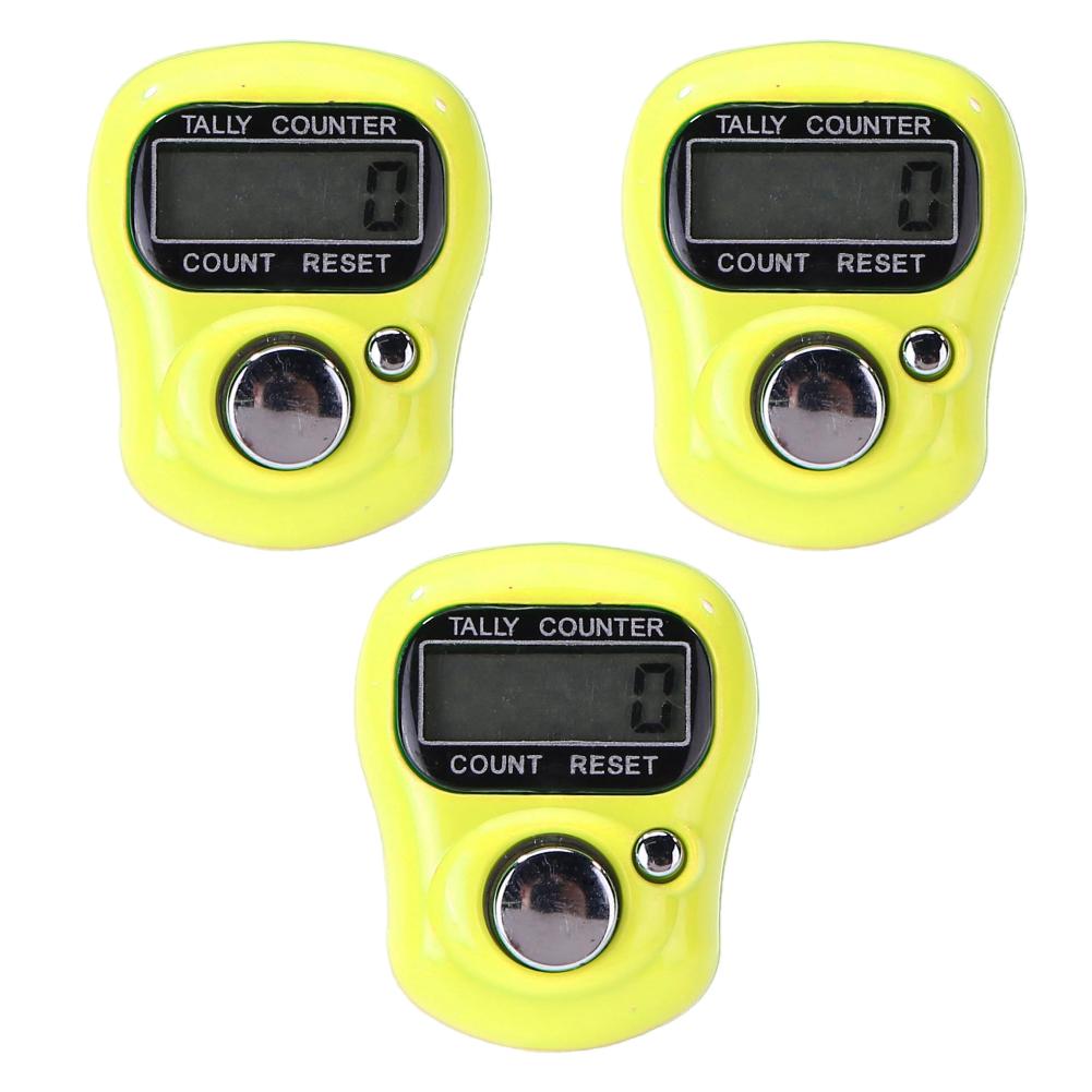 20-1 szt. Licznik palcowy Klik Mini Marker ściegów Rząd Robótki na drutach Liczniki elektroniczne Cyfrowy licznik kliker LED Narzędzie