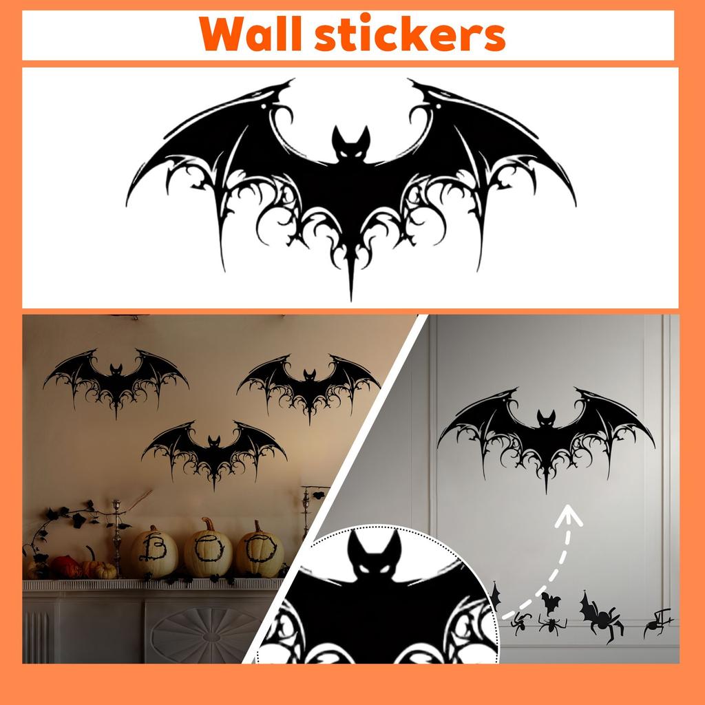 Halloween Wanddekoration mit Aufklebern, Metall Wandkunst Dekoration