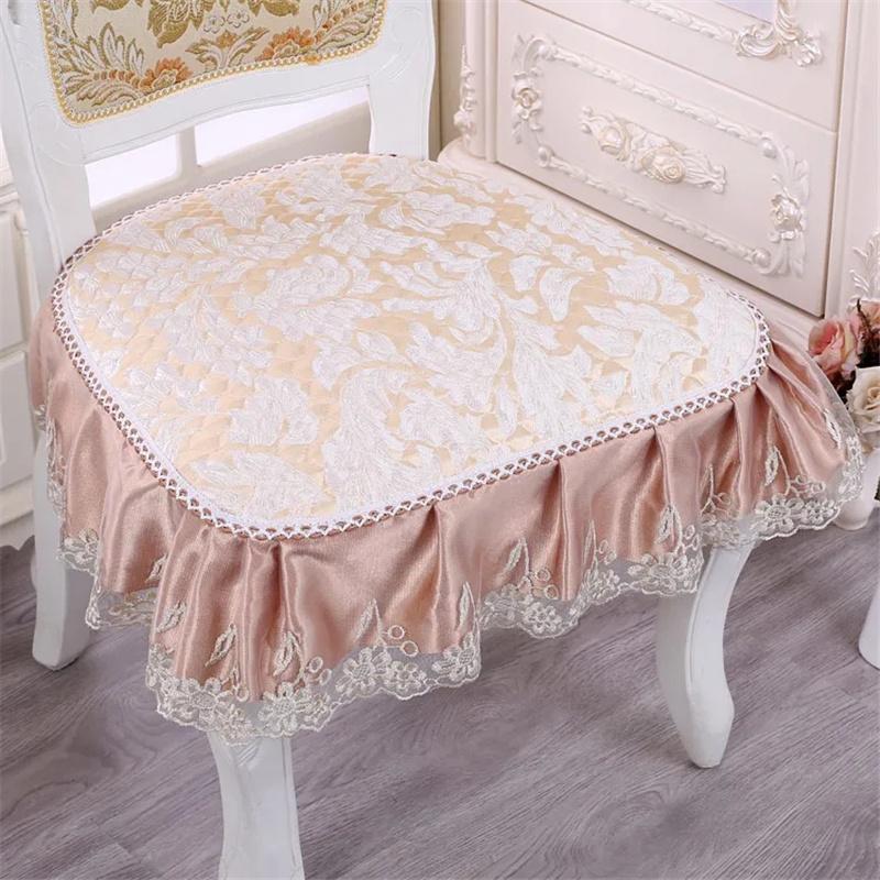 High-end European Dining Chair Non-slip Pad Household Thickened Universal Stool Mat Simple Lace Dining Chair Decorative Cushion