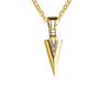 Cross Chain Cast Arrow Pendant Men'S Necklace Triangle Spearhead Jewelry