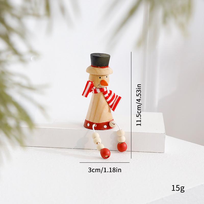 Santa Claus Reindeer Snowman Wooden Tabletop Ornament For Christmas Decoration