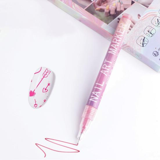 12 Colors Nail Art Pens Set Professional DIY Nail Drawing