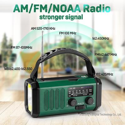 Solarbetriebenes Handkurbelradio & Taschenlampe (Nur internationaler Verkauf)