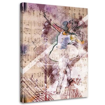 Canvas Print, Ballerina Vintage Dance