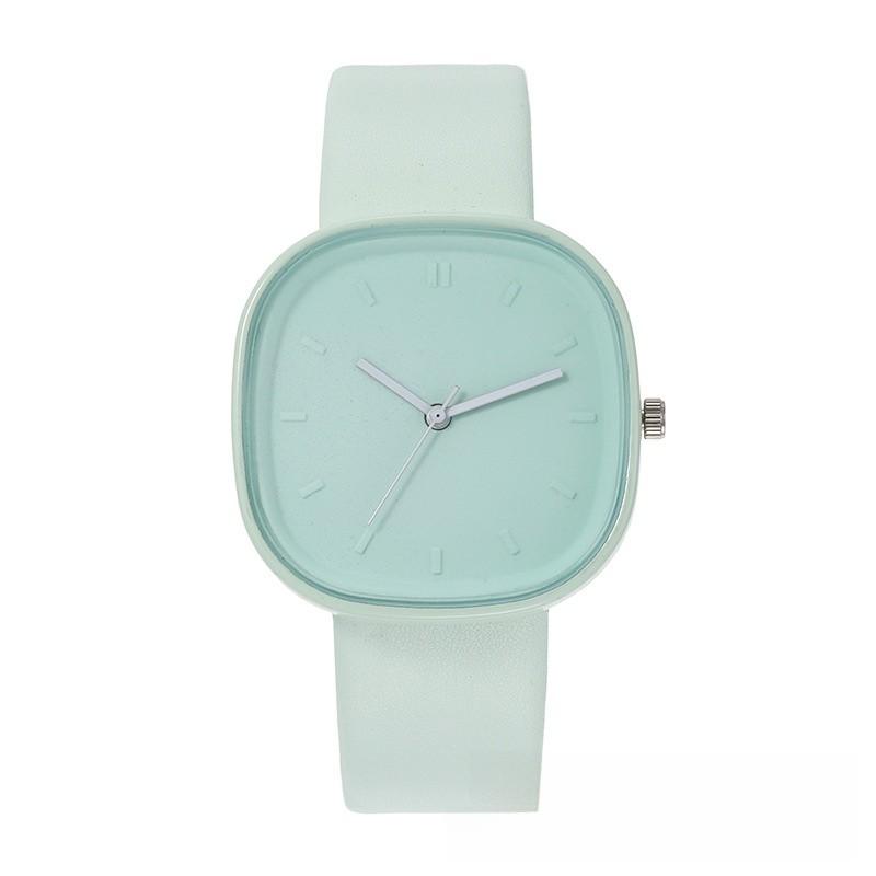 

Minimalist Girl Watch With Quartz Movement And Square Dial For Teen Students зелёный
