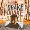 Drake Flannel Blanket Soft All-Season Throw, Design for Camping, Car Travel, Hiking Sofa, Bed, Office Perfect Gift for Parties