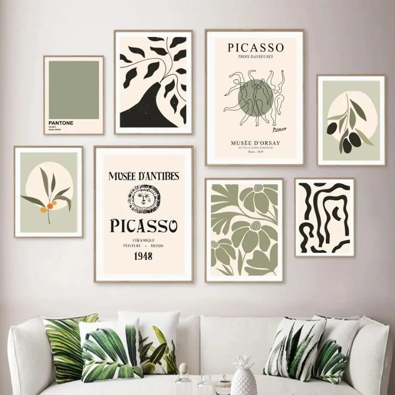 Botanical Floral Posters And Prints Abstract Lines Picasso Matisse Wall Art Canvas Painting For Living Room Decorative Pictures