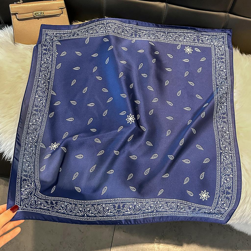 Spring And Autumn Silk Scarf Women'S Ribbon Headgear Hair Accessories Flowers Cashew Nut Flowers Versatile Temperament Advanced