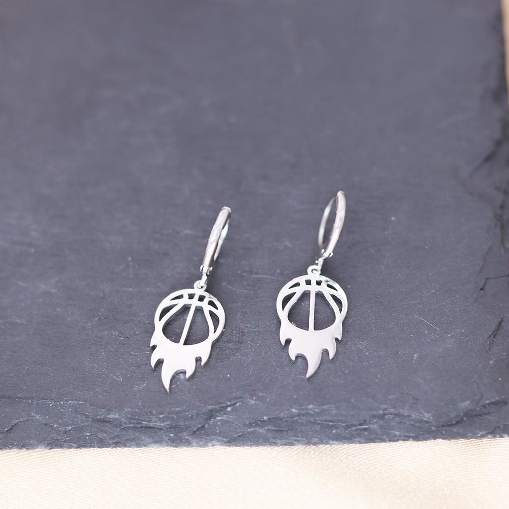 Kinitial Stainless Steel Unicorn Ankh Triangle Cross Snowflake Dandelion Mermaid Earrings For Women Trendy Piercing Jewelry