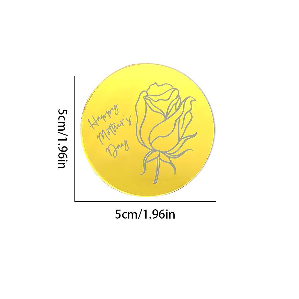 10pcs Happy Mother's Day Rose Cupcake Toppers for Mother's Day Cake Dessert Baking DIY Decoration Supplies