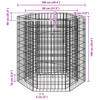 Vidaxl Maceta Elevada Gabionada, Hexagonal, 100 X 90 X 100 Cm