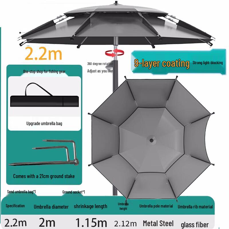 Wangfeng Thickened Sunshade Fishing Umbrella