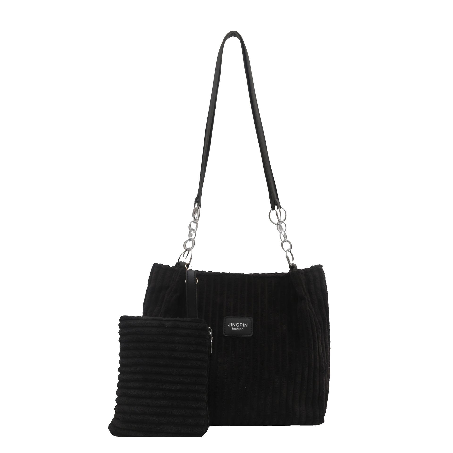 

New large-capacity bag women s fashion trend armpit bag tote commuter bag shoulder bag fashion versatile чёрный