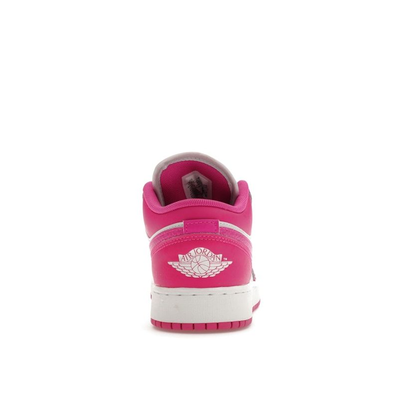 Air Jordan 1 Low GS Fire Pink Kids Sneakers White Iris-Whisper FV8486-600