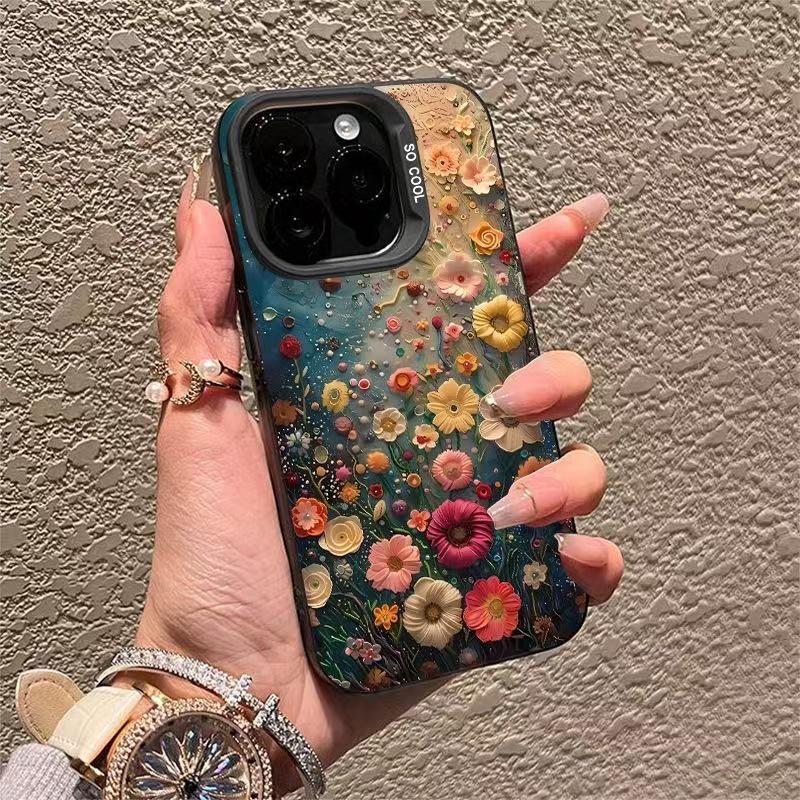 Unterwasser-Blumen Handyhülle für iPhone 13/14Pro/15ProMax/16Pro