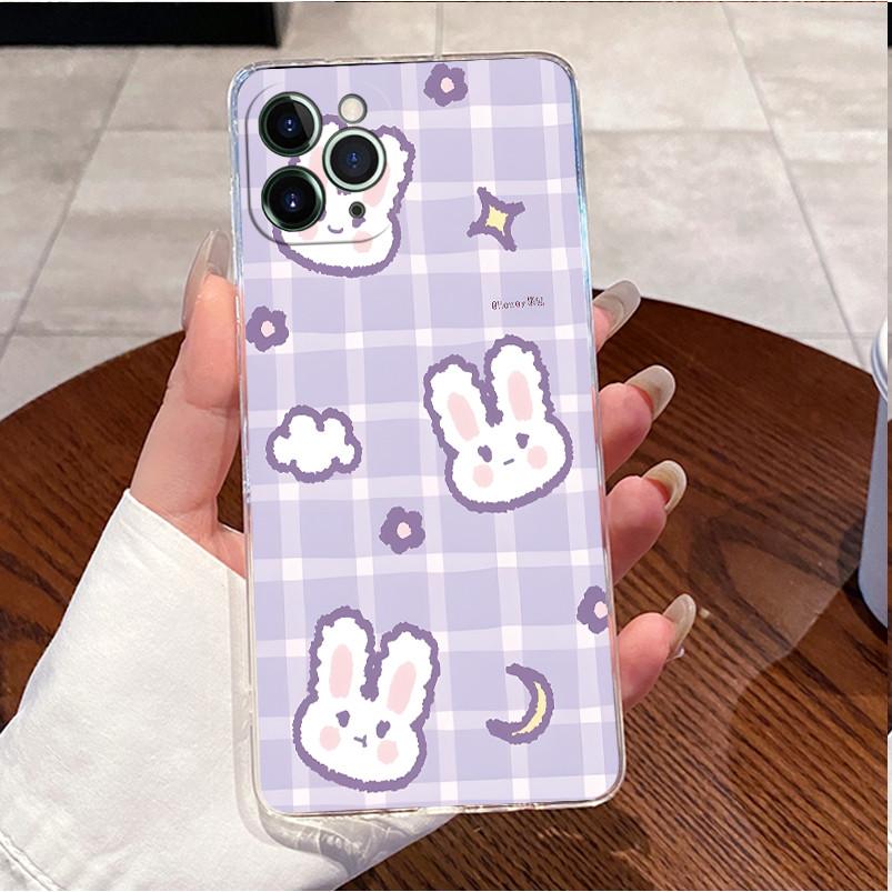 Case For iPhone 11 Pro 5.8" Casing iPhone 11 Pro Max 6.5" Cover Luxury Cute Love Heart Rabbit Funny Clear Soft TPU Phone Cases