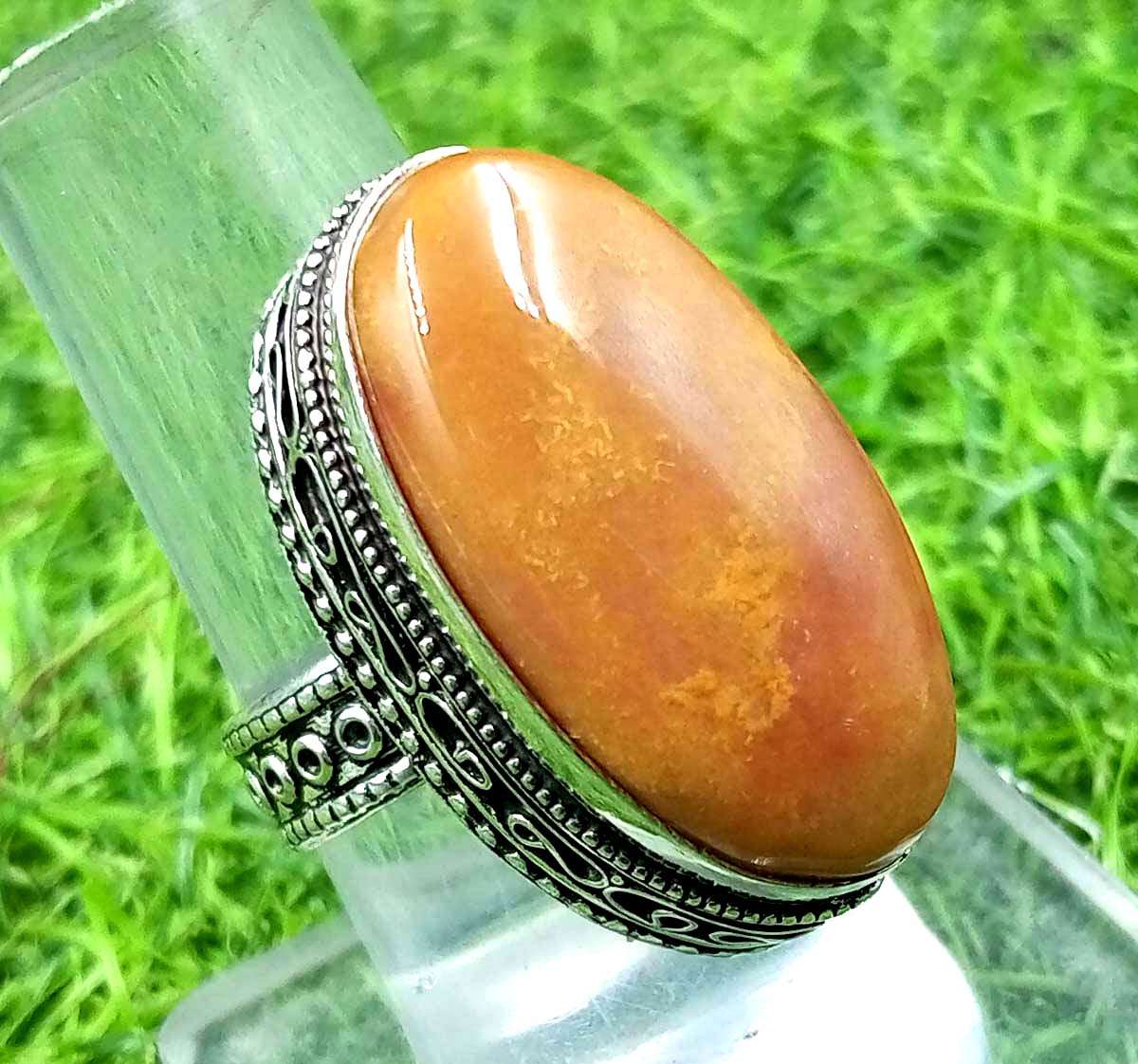 

Сливовый корень агат драгоценный камень стерлингового серебра 925 пробы антикварное винтажное кольцо США SZ 7 ювелирные изделия AVRF7