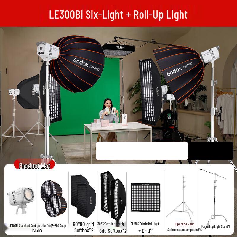 Godox LE300Bi Bi-Color LED Studio & Live Stream Light Kit