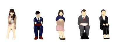 PM Office A Super Mini Figure That Office Worker Finished MS042 1/80 3 Day's Set, 1/80 Scale, PVC, Painted, Figure,